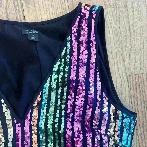 Halogen X Atlantic Pacific Women’s Multi Color Sequin Dress Size Medium - Picture 9 of 13